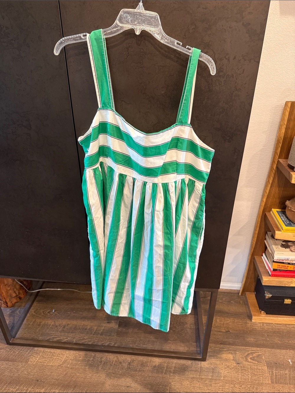 GAP Green & White Striped Mini Sundress